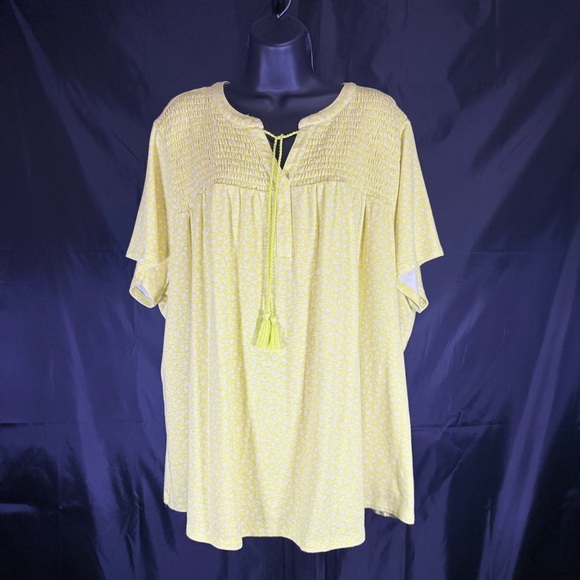 Croft & Barrow yellow floral blouse 3X - Picture 13 of 13